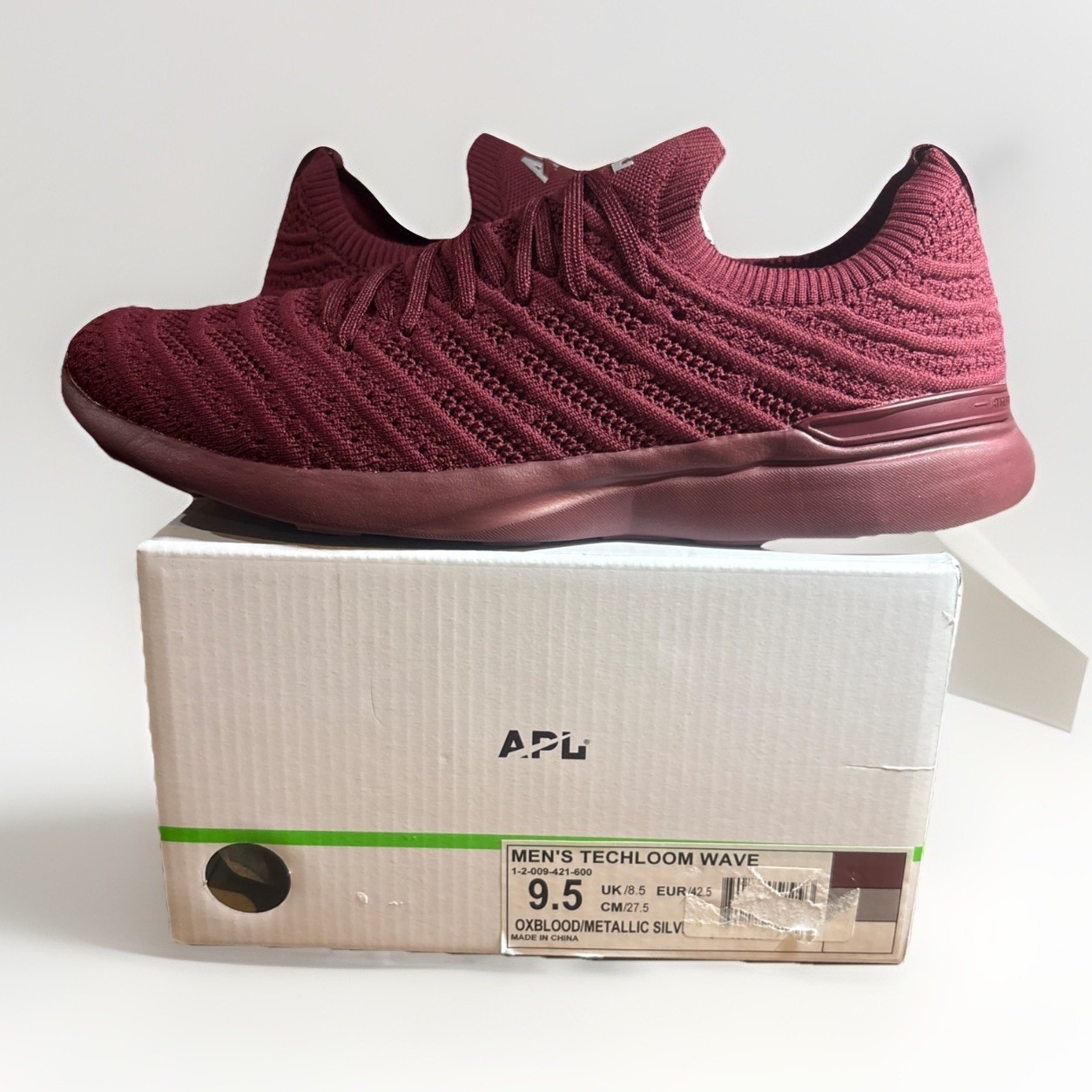 Apl Athletic Propulsion Labs Techloom Wave Sneakers Maroon Men's 9.5